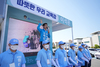 이석문 후보 제주오일장서 유세 이어가...초등 입학 준비금 지원 약속